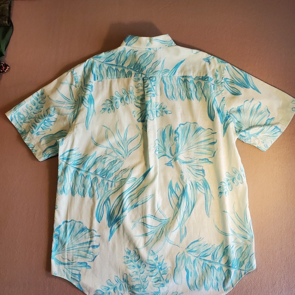 Vineyard Vines Murray Shirt Men's Large Classic Fit Blue Tropical Button down - Picture 5 of 10